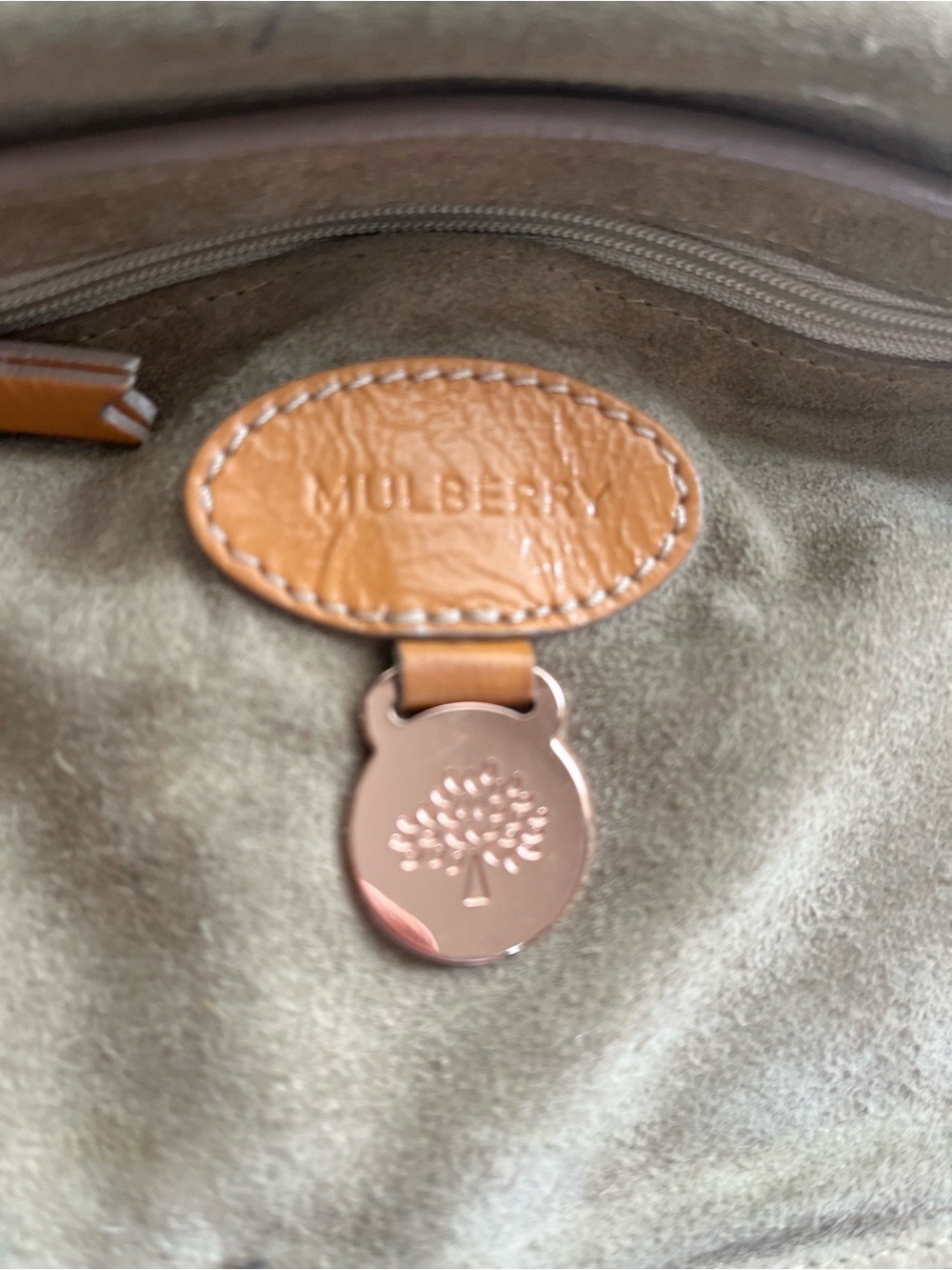 MULBERRY GOLDEN MUSTARD WRINKLED PAYENT LEATHER SMALL BAYSWATER SATCHEL - Picture 15 of 16